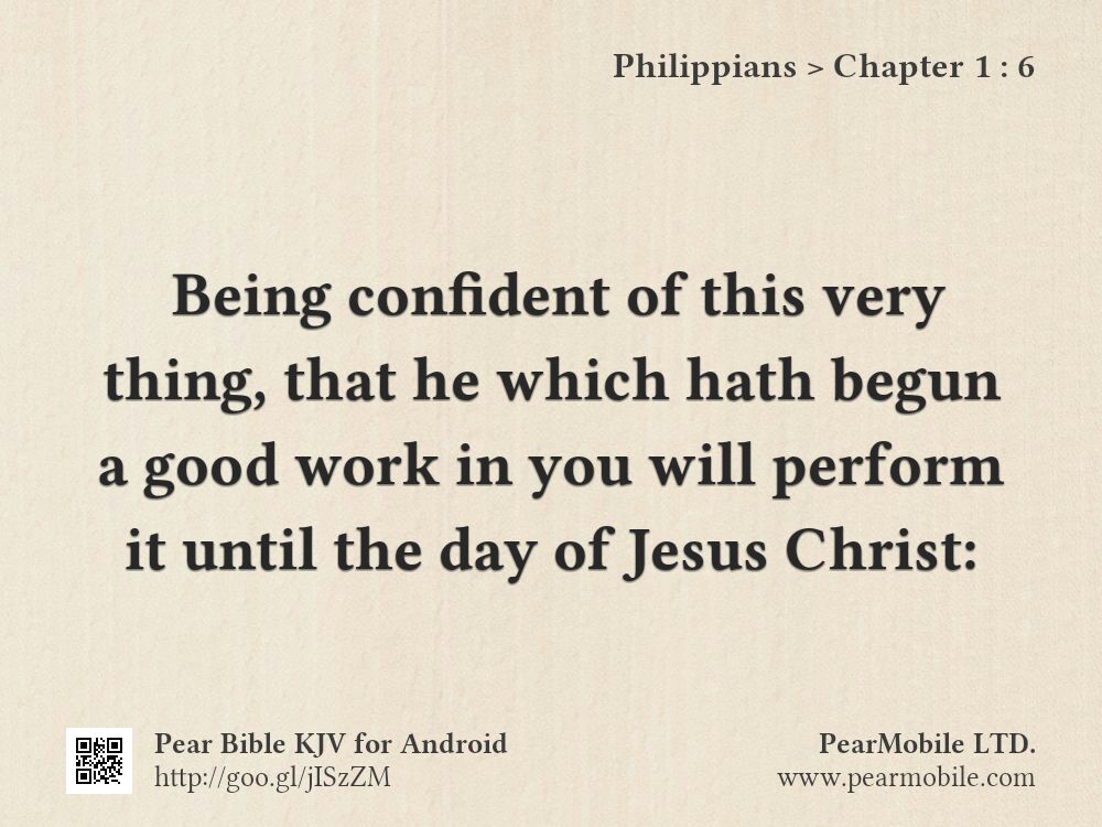 Philippians, Chapter 1:6